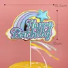 Decoración de Pastel Arcoíris Enchufe Niños Bebé Estrellas Nube Globos Feliz Cumpleaños Accesorios para Hornear Horneado