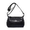 Bolsa para Mãe de Meia-Idade com Textura de Couro Genuíno 2024 Nova Tendência Versátil Ombro Transversal Casual Simples Pequena para Mulher