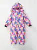 Venda Direta de Fábrica de Roupas de Inverno Novas para Crianças, Macacão Único à Prova de Vento, Impermeável e Quente, Macacão de Esqui com Capuz Espesso Resistente ao Frio Atacado
