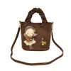 Bolsa infantil fofa da Hello Kitty, nova bolsa transversal com estampa de leopardo 2026, bolsa de ombro versátil estilo coreano para meninas