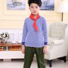 Conjunto de Camisetas Alma Marina para Niños Ejército Rojo Pequeño Coro Patriótico Aprendiendo Lei Feng Buen Ejemplo Estrella Roja Brillante Disfraz de Presentación de Baile