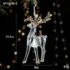 Decoraciones Navideñas Transfronterizas, Colgantes Acrílicos con Lentejuelas, Colgantes Transparentes de Copo de Nieve, Accesorios de Decoración para Escena de Árbol de Navidad