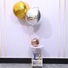 Globo de aluminio 4D tridimensional al por mayor 10 pulgadas 18 pulgadas 22 pulgadas oro película de aluminio cumpleaños sala de bodas escena decoración de bodas centro comercial