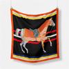 Pañuelo cuadrado pequeño decorativo de sarga para mujer con rayas geométricas de AliExpress New War Horse, pañuelo pequeño, pañuelo de seda en stock, pañuelo