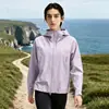 Chaqueta Exterior Kls New Bogda para Mujer, Cortavientos, Impermeable, Ligera, Hardshell, de Montañismo, Casual, con Capucha