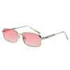 Gafas de Sol Cuadradas de Metal Nuevas en Stock para Hombre, Gafas de Sol Modernas y Sencillas para Mujer, Monturas para Gafas de Prescripción, Gafas sin Prescripción, Transfronterizo