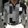 Camisa Polo de Manga Larga para Hombre de Primavera y Otoño, Venta Caliente Transfronteriza Europea y Americana, Top Nuevo Versátil de Moda Casual