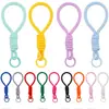 Llavero Lanyard de Cuerda Trenzada Monocromática de Nailon para Hombre y Mujer, Mosquetón, Cuerda de Mano para Pareja, Colgante para Bolso, Lanyard para Teléfono Móvil, Llavero