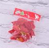 Decoraciones para Árbol de Navidad Lazos de Terciopelo Rojo 5.5cm Lazos Navideños Paquete de 12 Decoraciones Navideñas