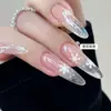 Pure Desire Navidad Blanco Ins Copo de Nieve Calcomanías para Uñas Estéreo en Relieve de Celebridad de Gama Alta Calcomanías para Uñas DIY