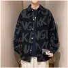 Camisa de Pana de Manga Larga Holgada Talla Grande para Hombre Tendencia Estilo Universitario Casual Coreano Chaqueta para Hombre Tendencia