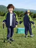 Chaqueta Deportiva Estilo Europeo para Niños Conjunto de Otoño 2026 Nuevo Estilo Primavera y Otoño Ropa para Bebés y Niños Pantalones Conjunto de Dos Piezas Moderno