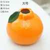 Vaso de flor hidropônico criativo de planta verde cultivada em água laranja para sala de estar, mesa de escritório, decoração de mesa de escritório, ornamento, vaso, arranjo de flores, cultivo em água
