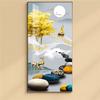 Pintura Decorativa de Sala de Estar de Lujo Ligero, Pintura Colgante Moderna Minimalista de Gama Alta para Comedor, Mural Cuadrado de Entrada de Gama Alta con Nueve Peces