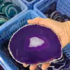 [Pai Gao Yinuo] Fatias de Ágata Natural, Fatias de Paisagem, Fatias de Sino de Vento, Porta-Copos de Pedra Bruta, Joias, Fatias de Ágata de Jade