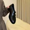 Primer Encuentro con Mocasines de Corte Profundo con Cinta Mágica Estilo Británico para Mujer, de Tacón Bajo, Versátiles, Puntera Redonda, Zapatos de Piel con Hebilla Metálica para el Trabajo