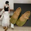 Sapatos Mary Jane confortáveis de sola macia para mulheres, perfeitos com saias, bico fino, baixos, versáteis, casuais e adequados para o trabalho ou uso diário, sapatilhas