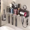 Suporte de secador de cabelo com ventosa Suporte de parede para secador de cabelo no banheiro Suporte de parede para secador de cabelo no banheiro Suporte de enrolar para secador de cabelo Artefato de armazenamento doméstico