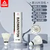 Bolas de Bádminton Blancas de Pluma de Pato, Duraderas y Estables, Nivel Profesional, Paquete de 3/6/12, para Competición y Entrenamiento en Interiores y Exteriores