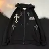 Sudadera con Capucha y Cardigan para Hombre 2026 Primavera/Otoño Marca Americana de Moda Urbana Bordado de Toalla Chaqueta Deportiva Top de Pareja de Moda