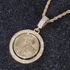 Joias Personalizadas Europeias e Americanas Transfronteiriças com Diamantes, Pingente Rotativo Hip-Hop, Colar Cubano Tendência Masculina para Street Dance Hip-Hop