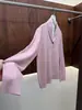 BORBOTIE Ropa de punto para mujer 2026 Otoño/Invierno Nuevo LP Moda Casual Suéter de Cachemira con Cuello Solapa en V