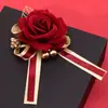 Ramillete de boda, un conjunto de suministros de alta calidad para el padrino de boda, para la novia y el novio, un conjunto completo creativo de alfileres, simulación de flores para dama de honor.
