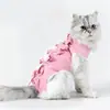 Roupa de Esterilização de Animais de Estimação Transfronteiriça, Roupa Bandagem Anti-Lambedura para Recuperação de Gatos após Cirurgia de Esterilização, Roupa Respirável para Gatas em Desmame # #