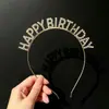 Toppers de decoração de bolo de aniversário transfronteiriços, toppers de strass, cartões de número 0-9, conjunto de tiara com letras para festa de aniversário