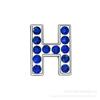 Cinturón de vestir con letras de diamantes azules zafiro de 8 mm, accesorios de joyería de pedrería DIY, pulsera con las 26 letras inglesas, accesorios de joyería