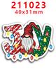 Nuevo parche de resina acrílica 2023 Lazo navideño decoración linda Pegatinas para refrigerador PR209671