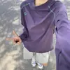 Roupas Roxas de Secagem Rápida Estilo Americano para Homens e Mulheres, Camisetas de Manga Longa de Outono, Roupas para Badminton, Roupas para Esportes ao Ar Livre Ciclismo, Roupas de Manga Longa de Secagem Rápida