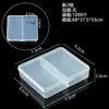 Caja de Plástico Rectangular Blanca Caja de Herramientas Pequeña Producto Empaque Transparente Caja de Piezas Caja de Papelería Caja de Almacenamiento para Peces