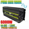 Inversor de onda pura 12V a 220V 1000W 6000W convertidor de potencia con pantalla LED inteligente de voltaje