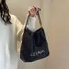 Nova Bolsa Jeans Grande Capacidade Estilo Coreano 2024 Feminina Corrente de Diamante para o Trabalho Bolsa de Ombro de Luxo