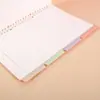 Divisória de Plástico PP Fosco 4 Cores A4A5B5 Folhas Soltas Livro Reposição Divisória Folha Livro de Folhas Soltas Índice Divisórias Coloridas