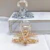 Nuevo Clip de Pelo de Flor de Cristal de Moda Estilo Coreano para Mujer, Pasador de Lujo Ligero para la Parte Trasera de la Cabeza, Accesorio de Pelo de Alta Gama para Primavera y Verano