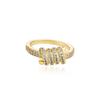 INS Celebridad de Internet Creativo Llevando Nudo de Alambre Anillo Distintivo Hip Hop Europeo y Americano Anillo de Circonita Pulsera Versátil para Hombres y Mujeres