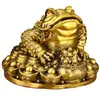 Enfeite de Sapo Dourado de Cobre, Sapo de Três Pernas, Cigarra Dourada, Decoração para Loja e Escritório, Artesanato para Bar de Sala de Estar, Presente de Inauguração