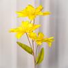 3 Flores de Lirio Artificiales de Seda, Plantas Verdes para Decoración de Pasillos de Bodas y Hoteles, Accesorios para Fotografía, Arreglos Florales para Celebraciones de Bodas