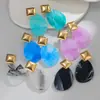 Suministro Transfronterizo de Pendientes Colgantes Geométricos de Acrílico, Modernos y Elegantes Accesorios de Pendientes Grandes Coloridos con Manchas de Dopamina