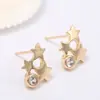 Novos brincos de prata 925 incrustados com estrelas de zircão brincos diy acessórios fábrica atacado direto