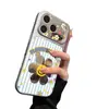 Funda de flor con cara sonriente adecuada para iPhone 17, 16/14pro, Apple 13pro, acabado espejo, 15promax modelo nuevo
