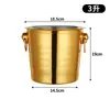 Balde de gelo em acrílico, design estiloso, adequado para uso comercial, balde de champanhe, plástico, para uso doméstico e em bares, KTV, balde pequeno para cubos de gelo