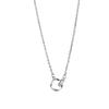Collar de doble aro con incrustaciones de diamantes, estilo frío, cadena de clavícula con cierre de aro para niñas, moderno, personalizado, ligero, de lujo, accesorios de alta gama.