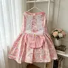 Ropa de Perro Mascota Verano Delgado Vestido Floral Talla Pequeña Perros Teddy Bichon Gato Vestido de Encaje
