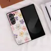 Adecuado para Samsung Z Fold 7 Modelo Plegable con Doble Cierre Estampado Z Fold 6/5 Funda para Teléfono Pintada con Ranura para Tarjetas