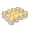 Decoración de fiesta de Navidad 4*4.5cm adornos lámpara de té luminosa de cera lágrimas vela electrónica LED sin llama de plástico