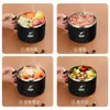 Tazón de acero inoxidable para fideos con drenaje, conveniente para estudiantes en residencias y trabajadores de oficina, venta directa de loncheras de acero inoxidable
