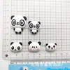 Parche de animal panda de dibujos animados lindo material de accesorios de resina para funda de teléfono diy con pegamento de crema, tocado, pasador, hebilla de zapato